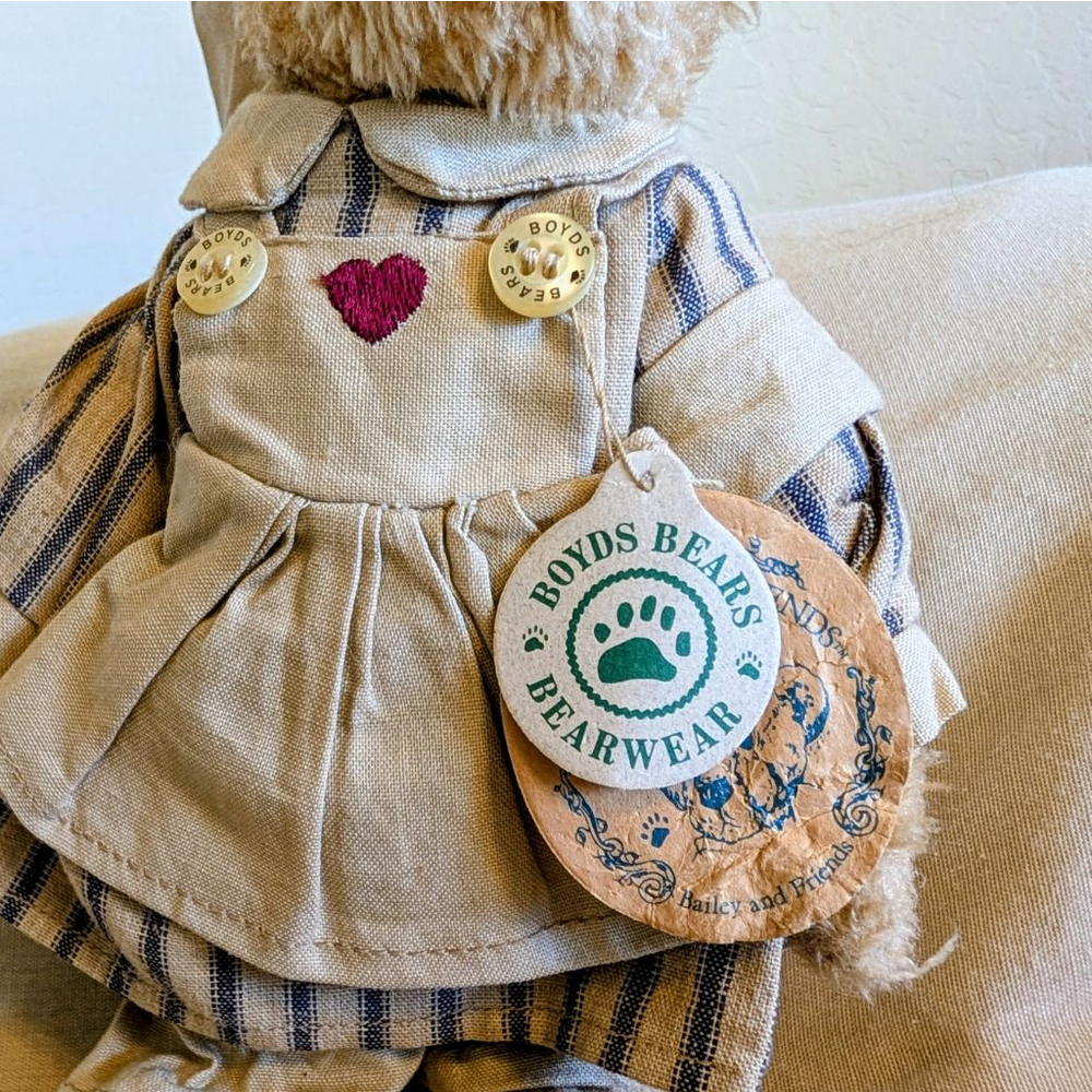 VTG Boyds Bears Emily Babbit Bunny Plush Tags Bearwear Outfit Bailey & Friends - Picture 3 of 9